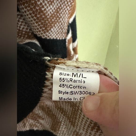 Selfie Couture Aztec Southwestern Open Front Cardigan Women’s Size M/L Cowgirl - Picture 5 of 7